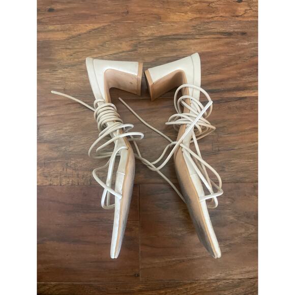 PRINCESS POLLY Calile Ankle Wrap Square Toe Sandal - Picture 5 of 8